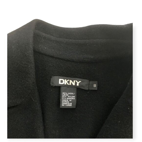 Vintage NWT DKNY black wool short coat/ jacket, size 8 - Picture 9 of 11